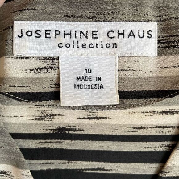 Josephine Chaus Matching Button Down Blouse Top and Wrap Skirt Size 10 EUC - Picture 8 of 12